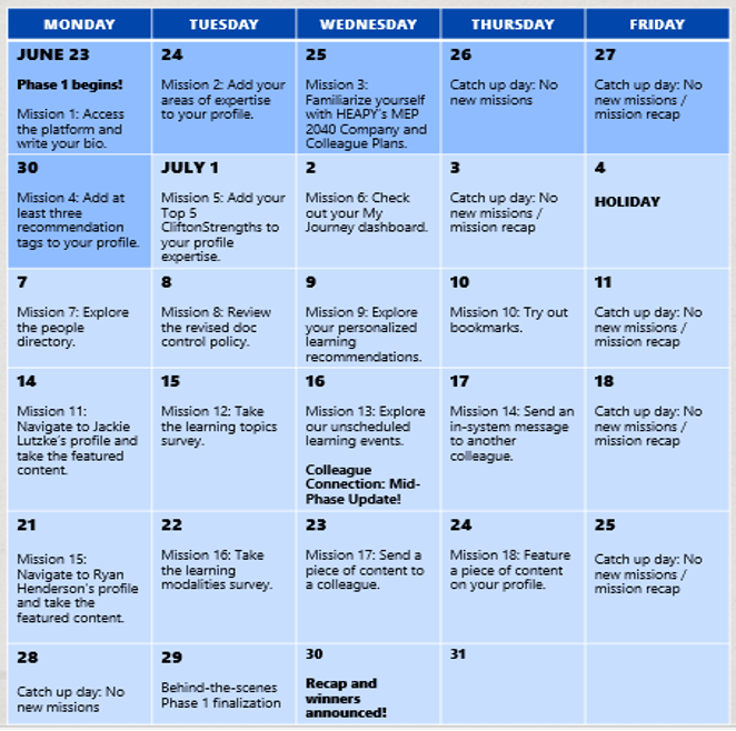 HEAPY calendar
